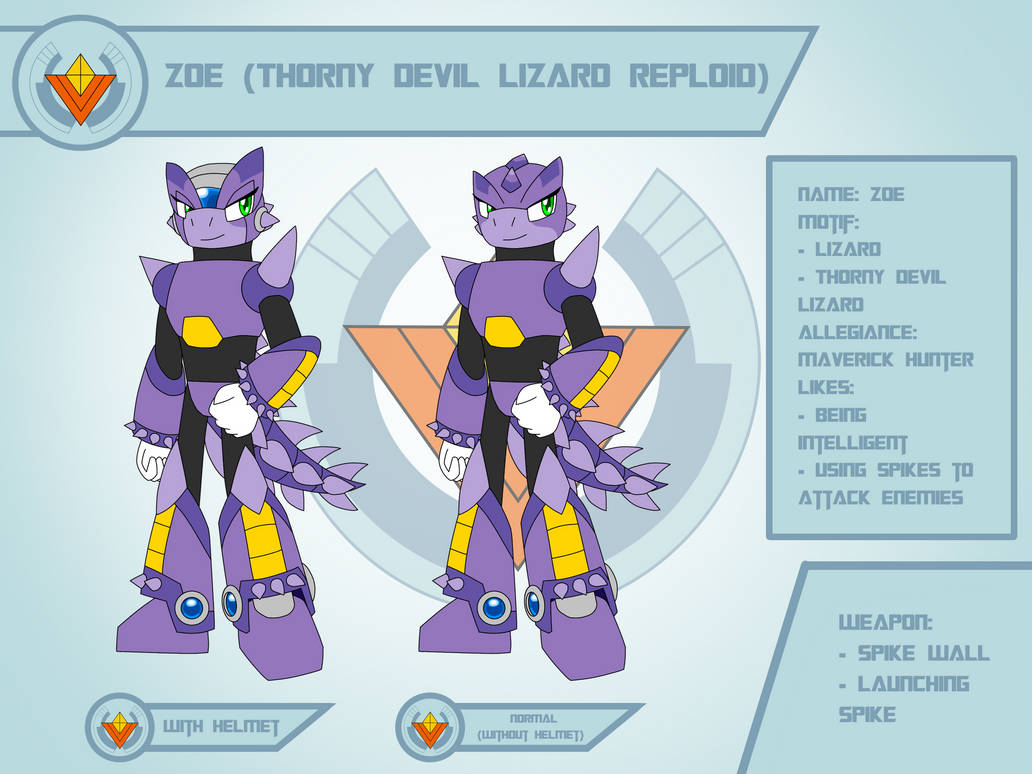 Zoe the Thorny Devil Reploid by xXInfernoRodanXx on DeviantArt