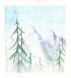 Watercolor Mountains