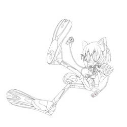 Lineart WIP Scuba Yuri