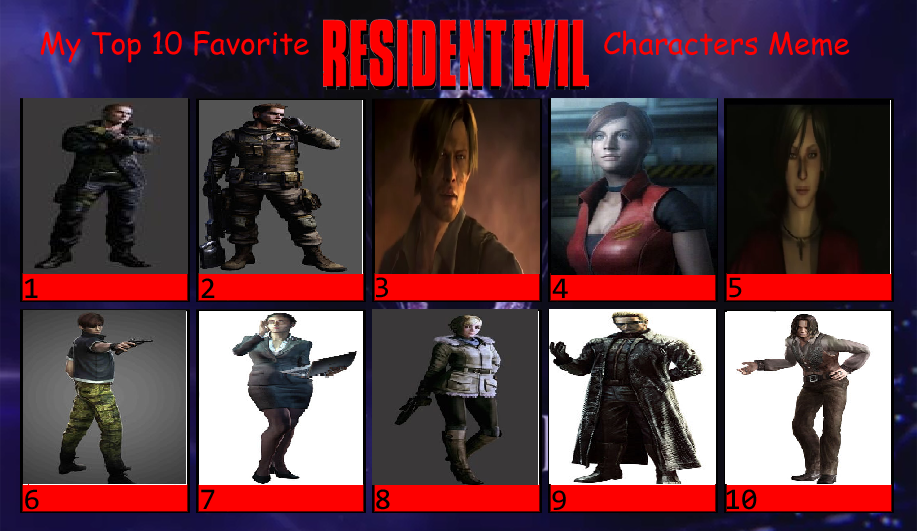 Top Ten Resident Evil Characters