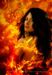 Lady mystique on fire by Sannie10