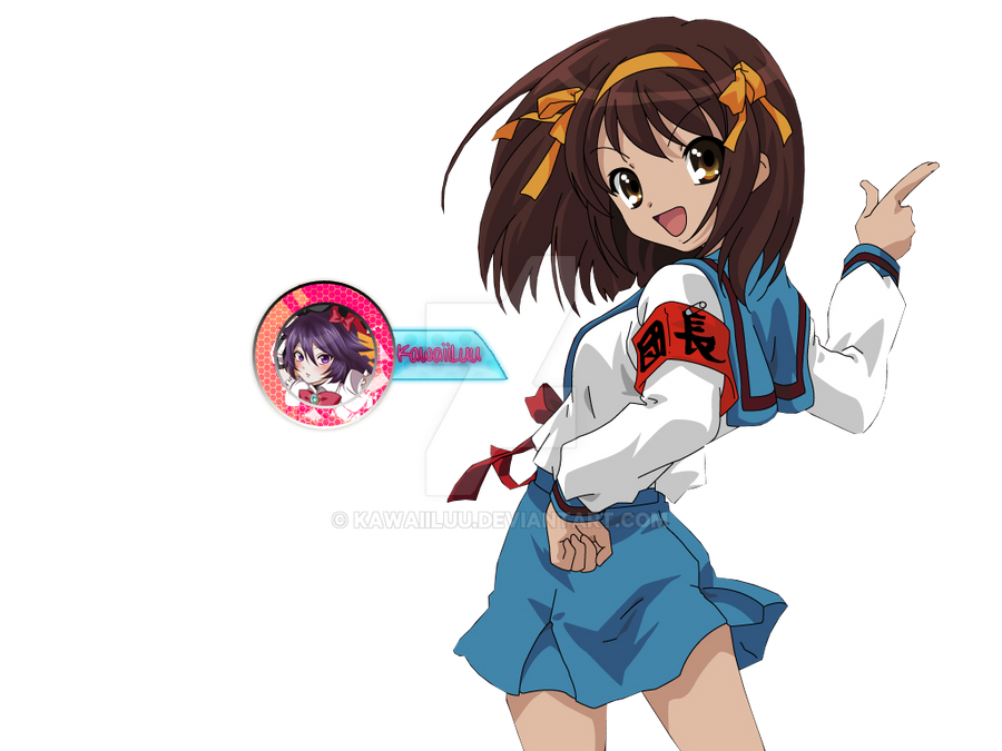 Harhi Haruhi Suzumiya Render #1 by KawaiiLuu on DeviantArt