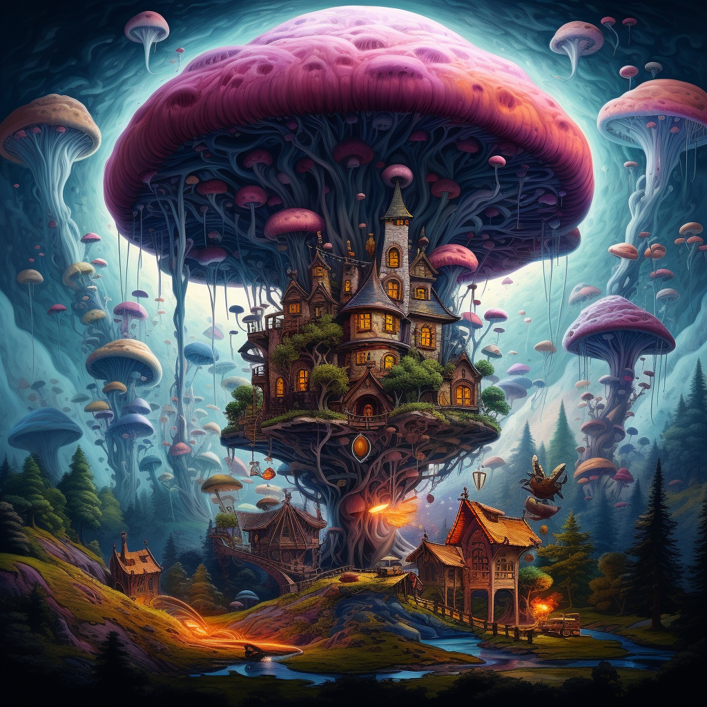 Castle Under The Mushroom by SilentEmotionn on DeviantArt