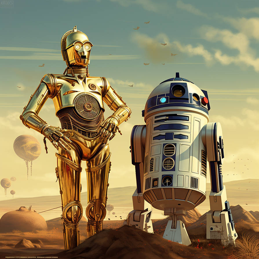 C3PO + R2D2 by SilentEmotionn on DeviantArt