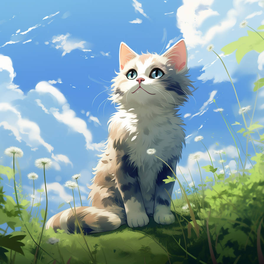 Anime Cat by SilentEmotionn on DeviantArt