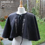 Anthracite Wool Short Cape