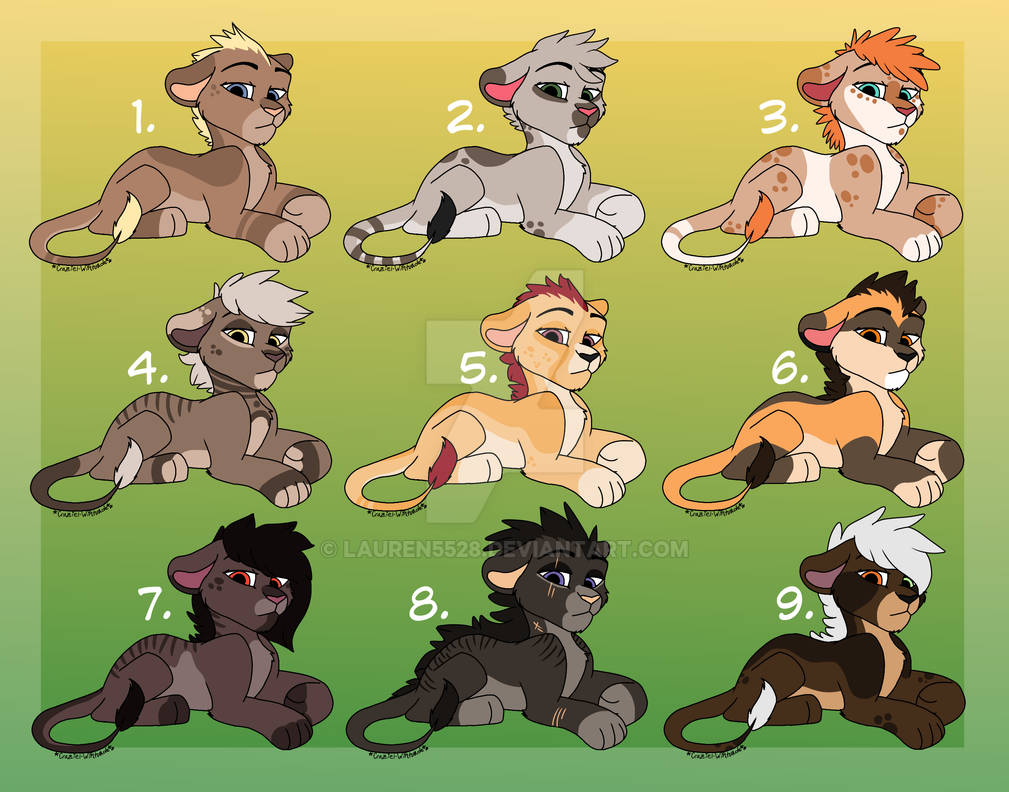 _open__adoptables___lionesses__6_9__by_l