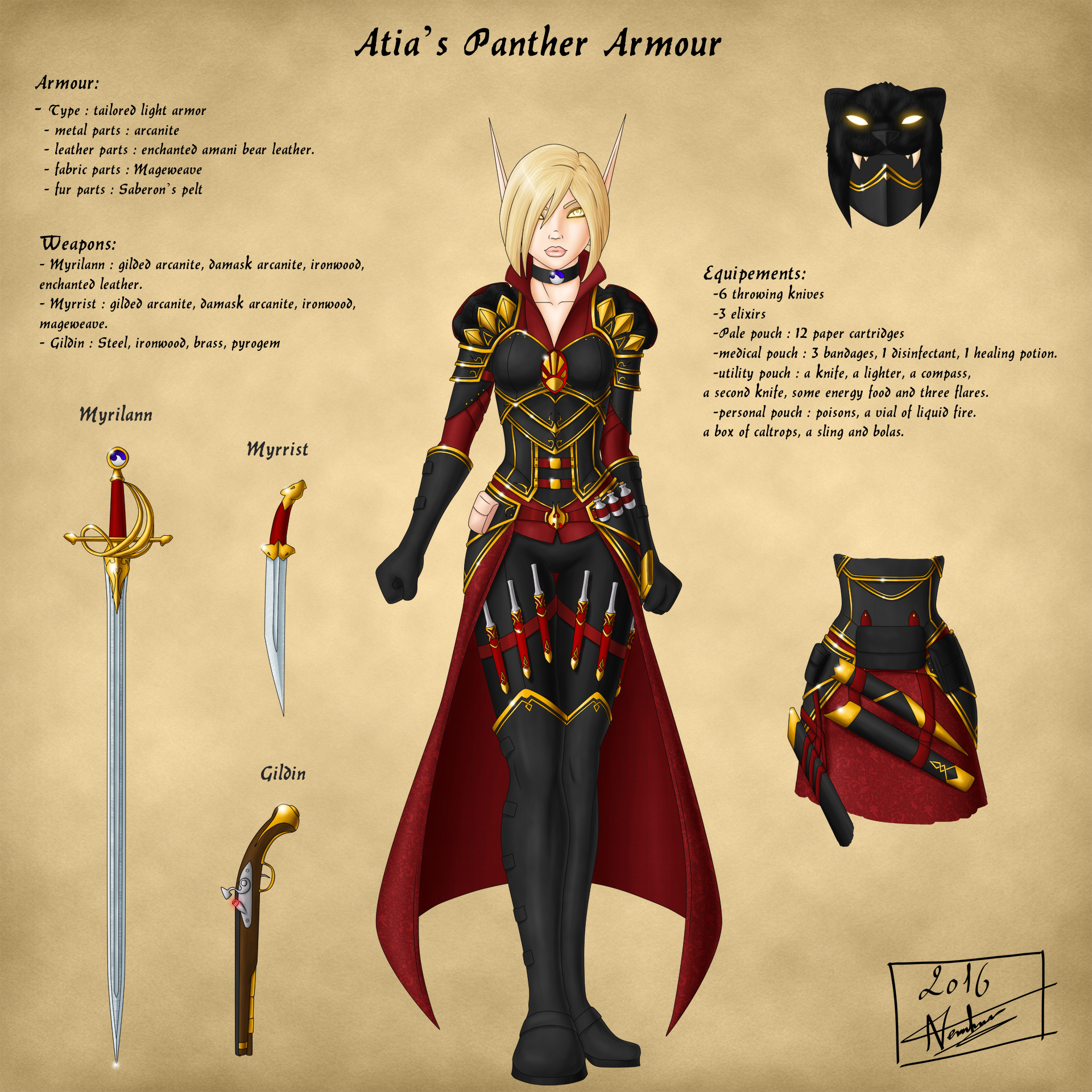 Atia's Panther armor