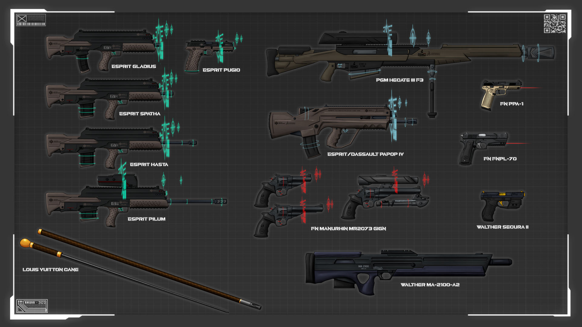 Shadowrun weapons 02 by Nemhainn on DeviantArt