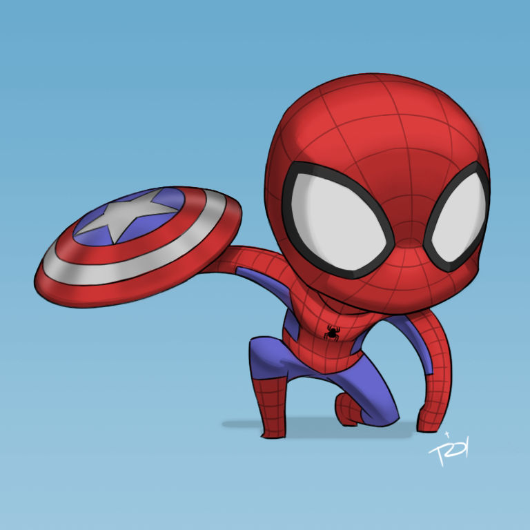 Spiderman Chibi Post by introyvert on DeviantArt