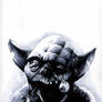 Zombie Yoda grayscale