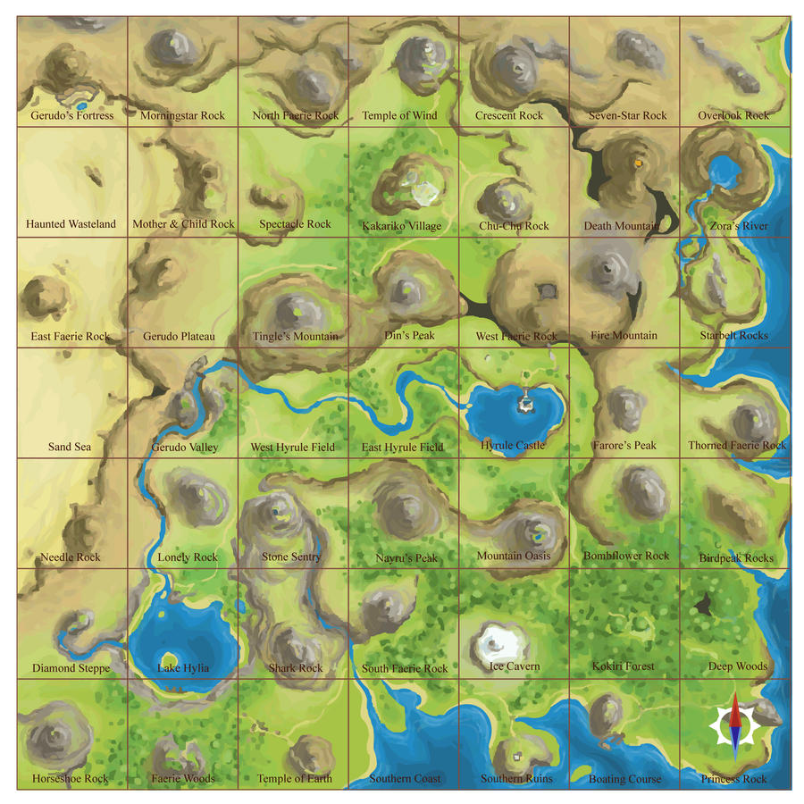 Hyrule Map: The Legend of Zelda: The Wind Waker