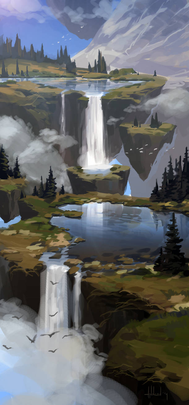 Mountain pond by Andead