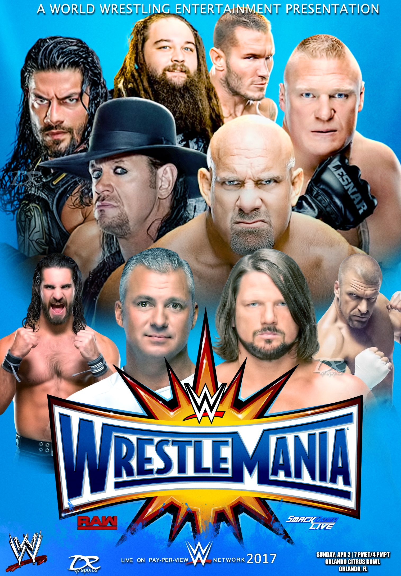 WWE Wrestlemania 2017 Poster V2