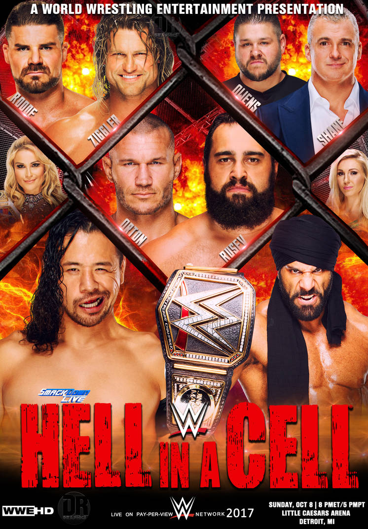 WWE Hell In A Cell 2017 Poster v2 by Dinesh-Musiclover