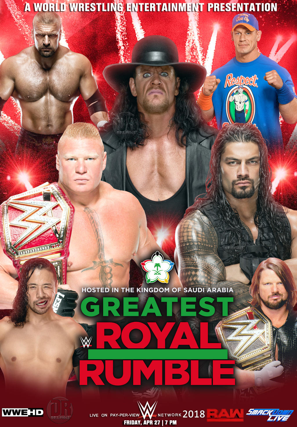 Wwe Greatest Royal Rumble 2018 Poster By Dinesh Musiclover On