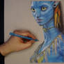 Neytiri Avatar colored pencil