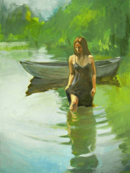 Girl with boat