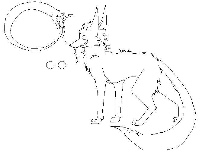 Negative Fox Lineart