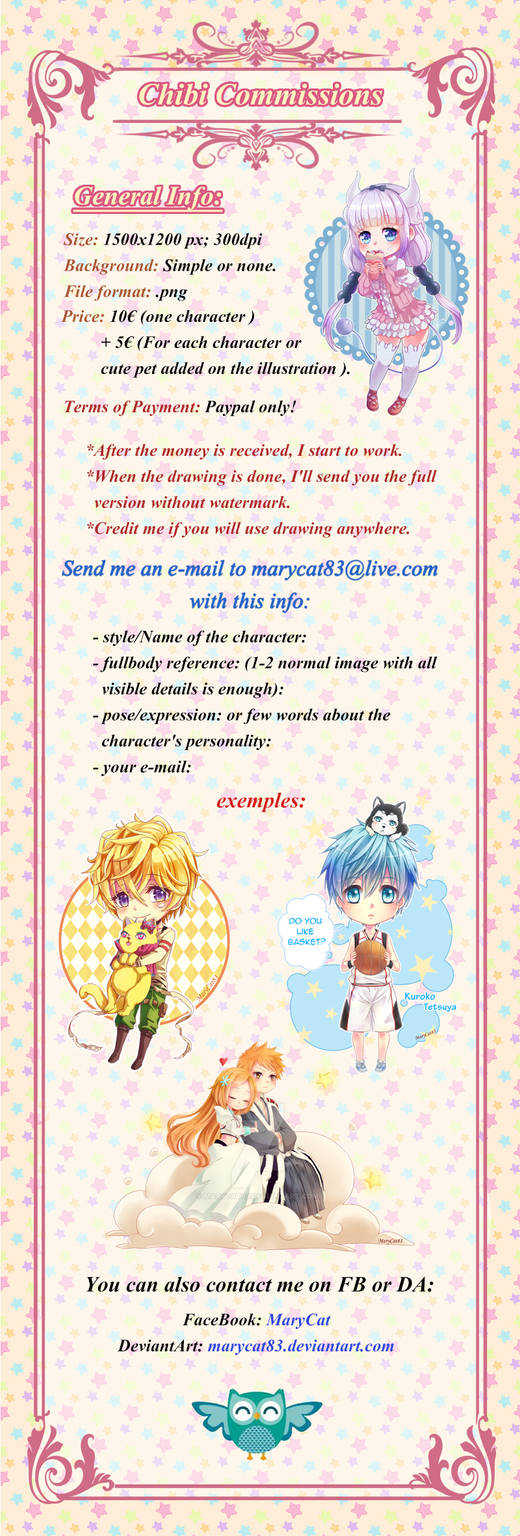 Commissions info by MaryCat83 Commissions info by MaryCat83
