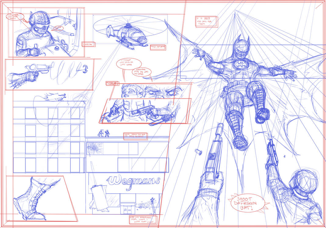 Batman Comic Page Sketch by actionassist on DeviantArt