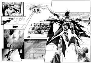 Batman Comic Page Black And White