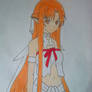 sword art online asuna coloured