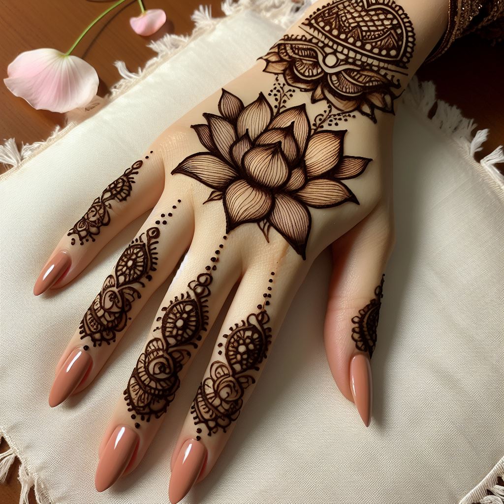 Henna bunga teratai