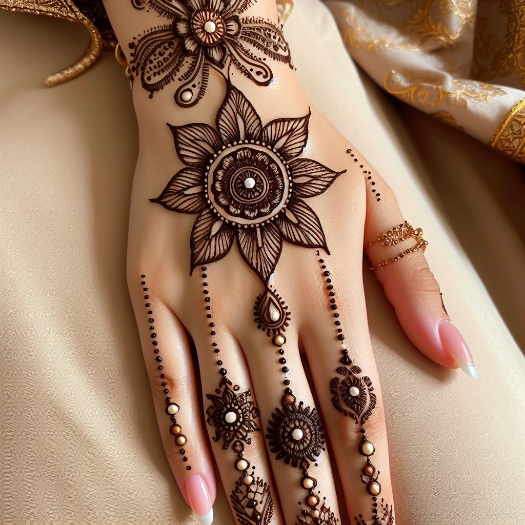 mehandi design back side