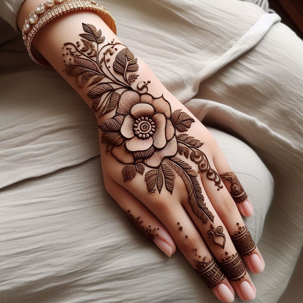 simple mehandi ki design