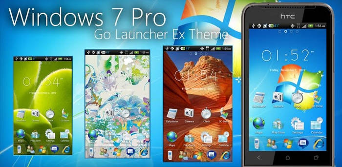 Windows 7 Pro Go Launcher Theme