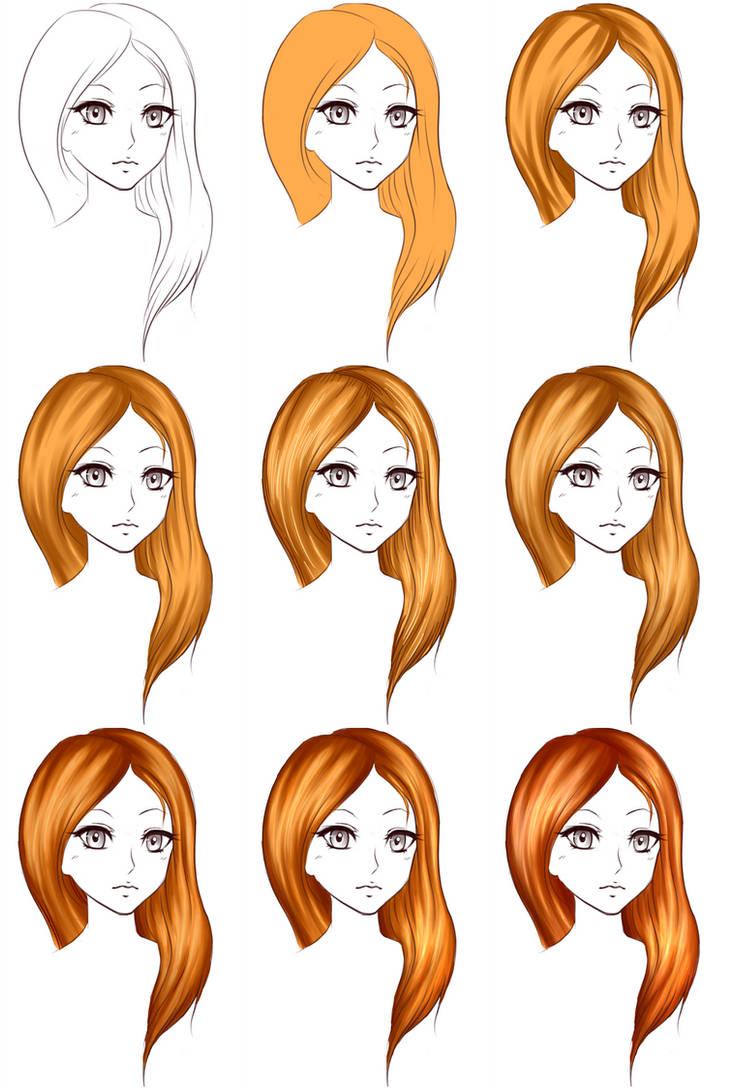 Hair steps by Maruvie on DeviantArt