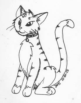 Inktober 30 - Stripey Cat