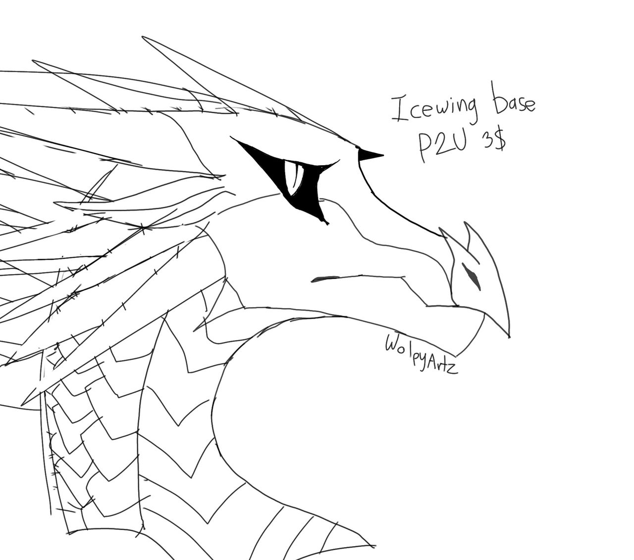 Custom Icewing Base Icewing wof base, p2u by wolpyyartz on DeviantArt