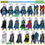 Batman - costume history of the main continuity