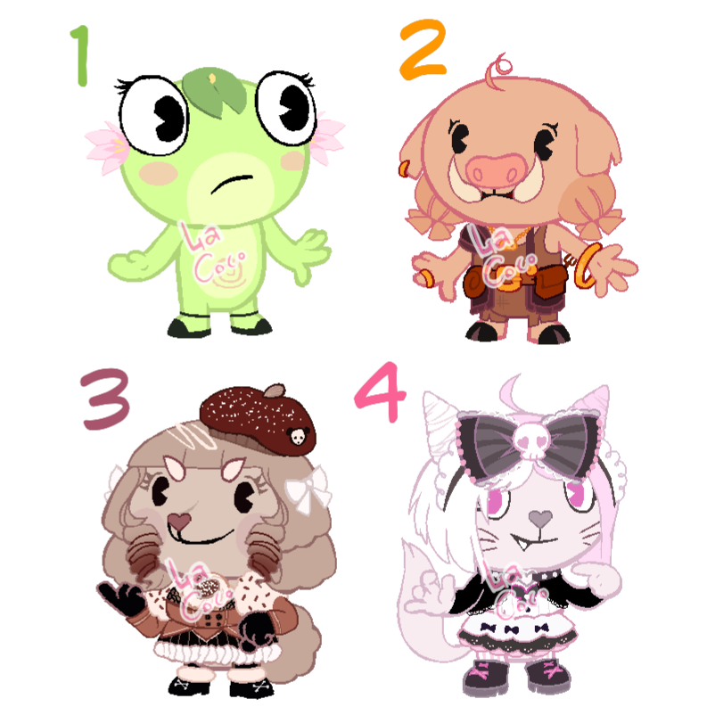 HTF Adopts | OPEN by La-Cocotua on DeviantArt