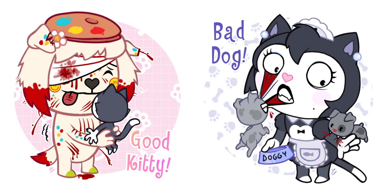 HTF OC | Good Kitty-Bad Dog by La-Cocotua on DeviantArt