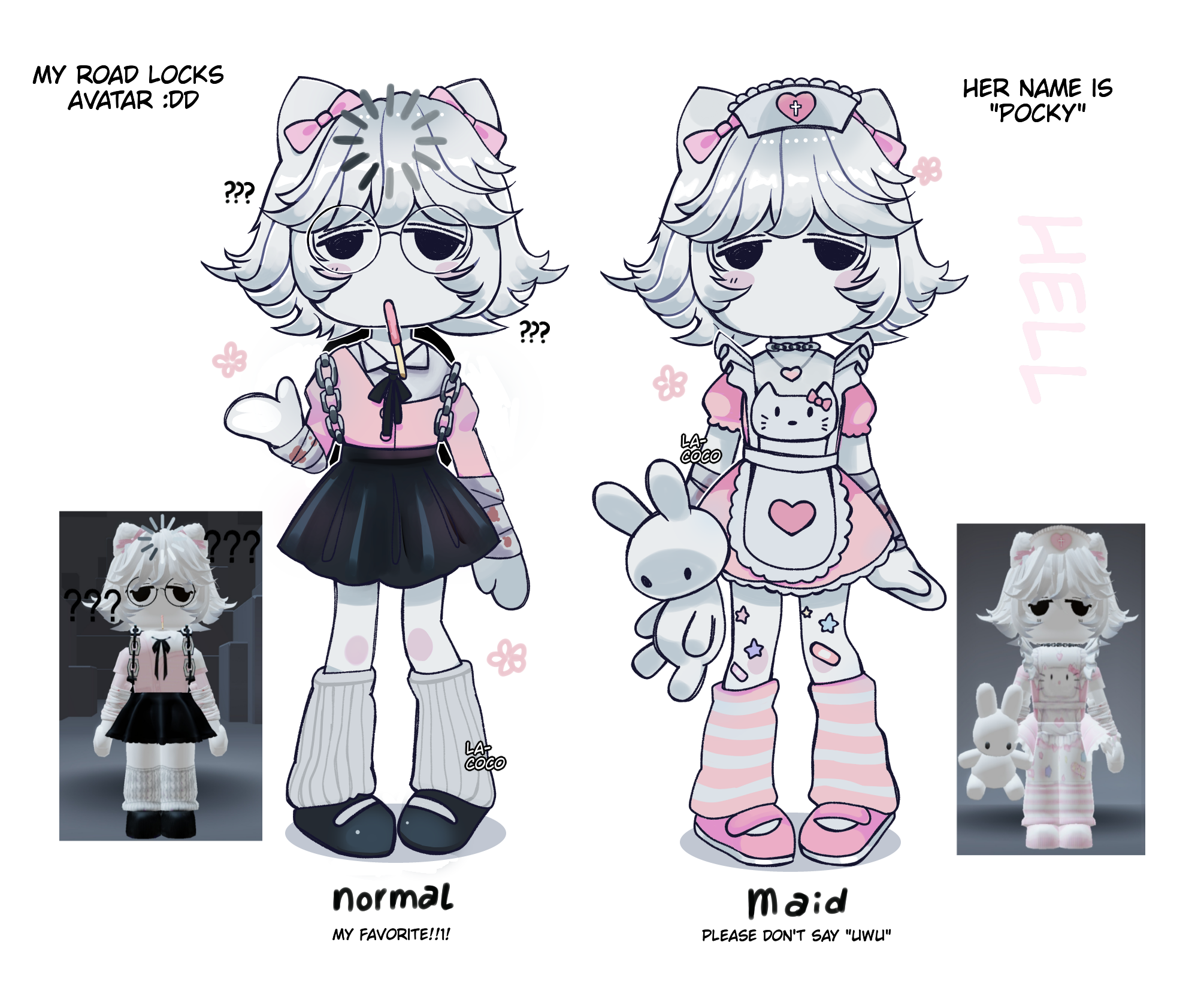 Roblox Avatar | Maid Neko Doll-ish thing by La-Cocotua on DeviantArt