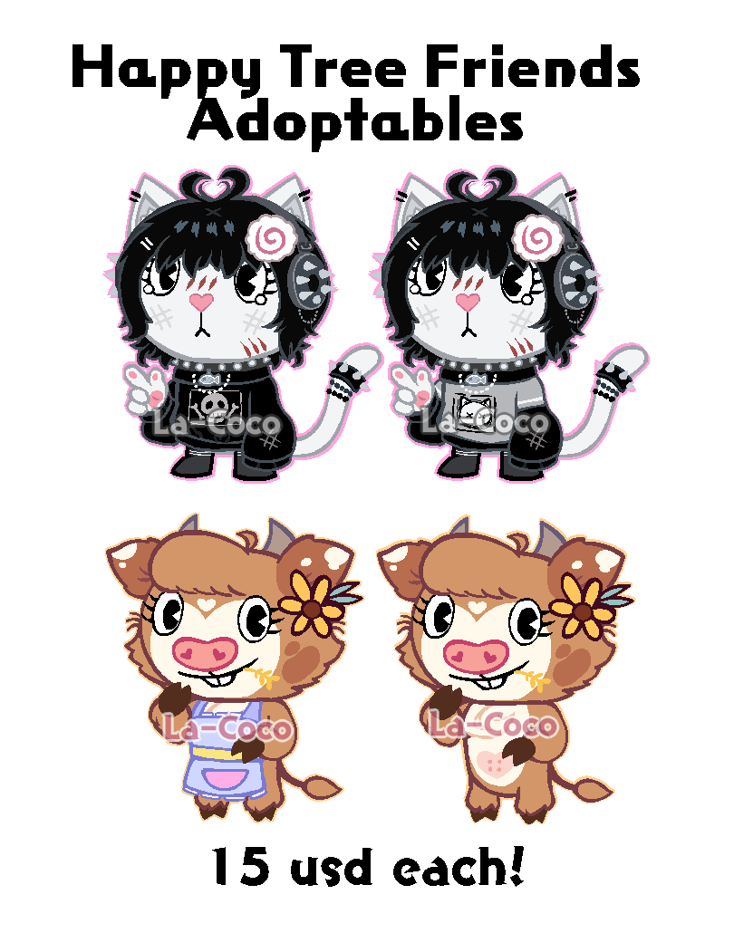 HTF Happy Tree Friends Adoptables OPEN by La-Cocotua on DeviantArt