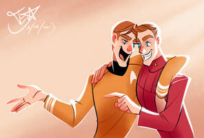 Captain Kirk and Cadet Kirk