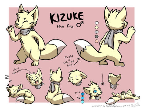 COMMISSION: Kizuke the fox reference sheet