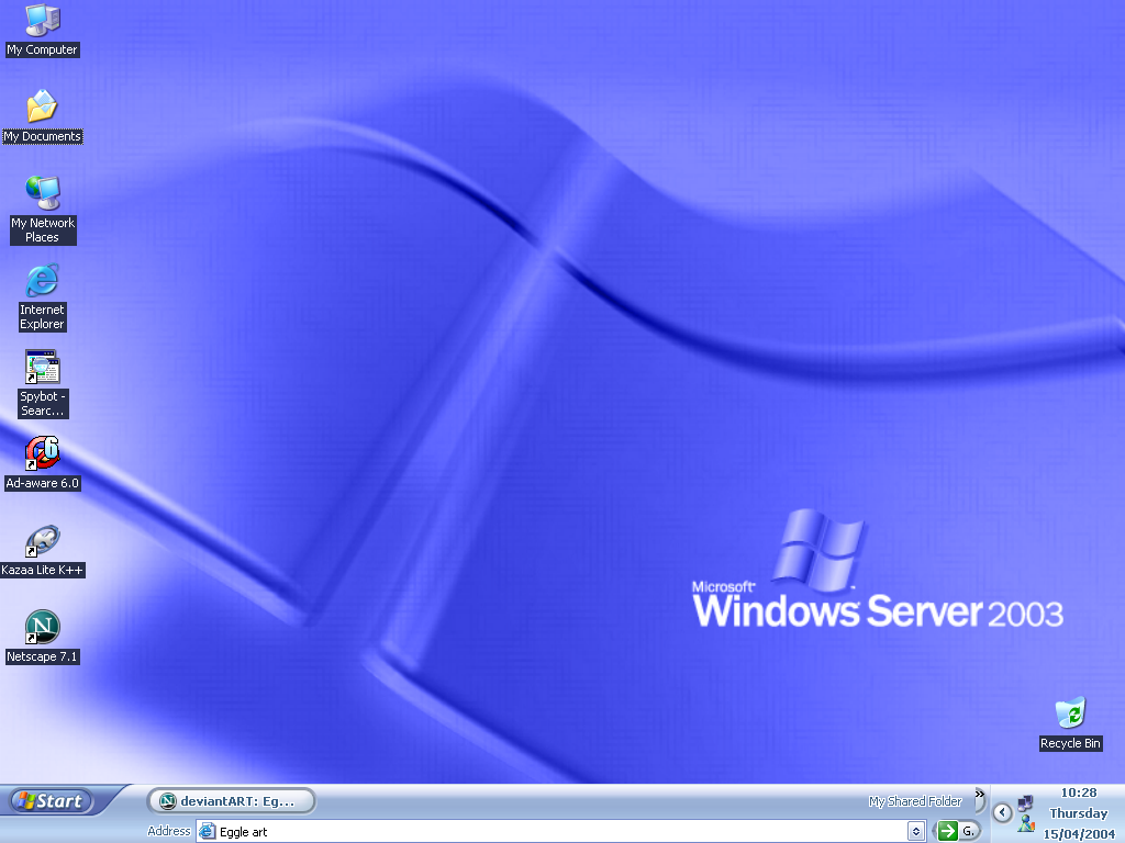 My Windows Server 2003 Desktop by Eggle on DeviantArt