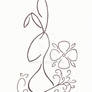 Rabbit Tattoo Design b+w