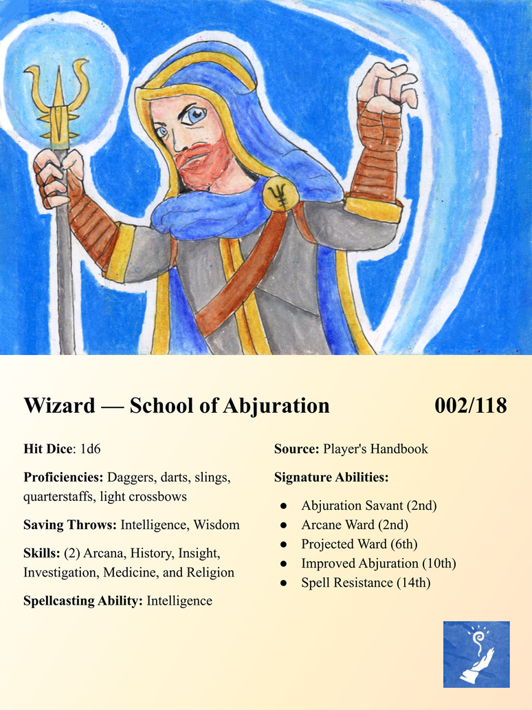 Adjuration Wizard (DND Subclass Cards 2/118) by Netheraptr on DeviantArt