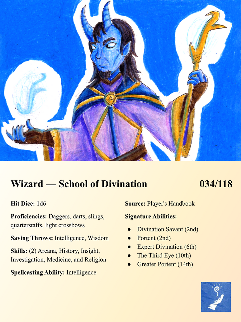 Divination Wizard (DND Subclass Cards 34/118) by Netheraptr on DeviantArt