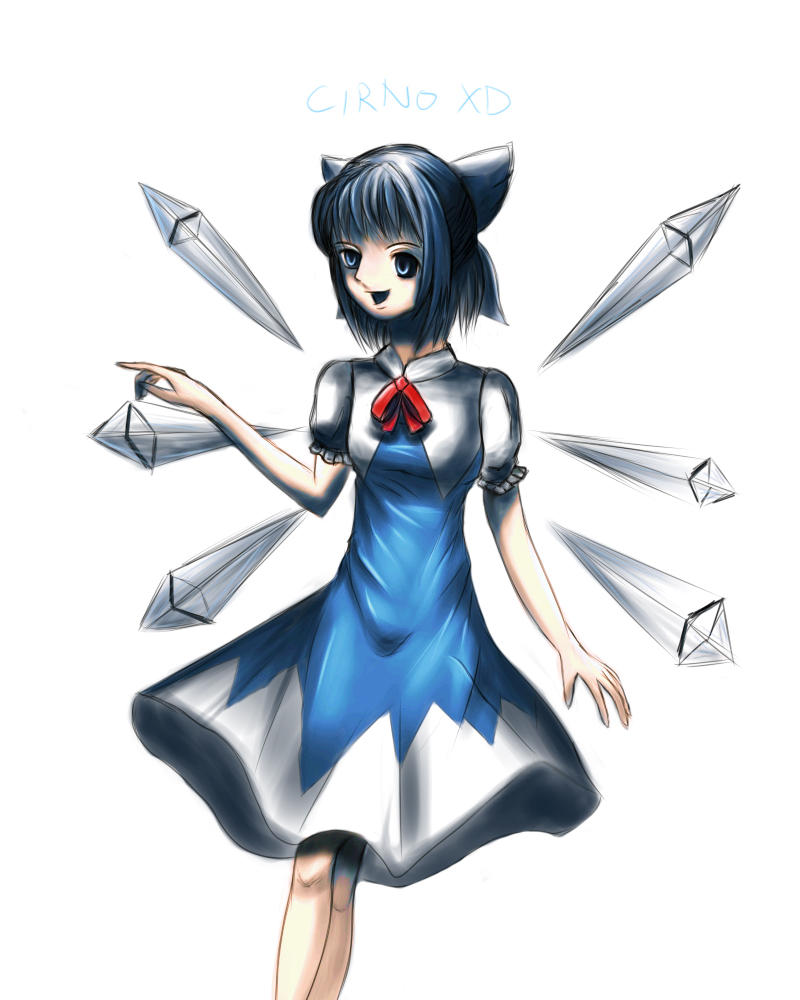 Touhou Cirno sketch by MokonaSoel on DeviantArt