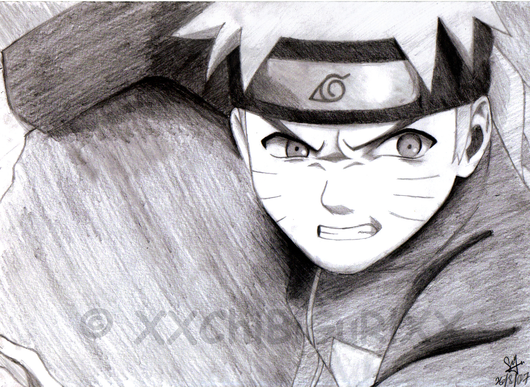 Sketch of Uzumaki Naruto. : r/Naruto