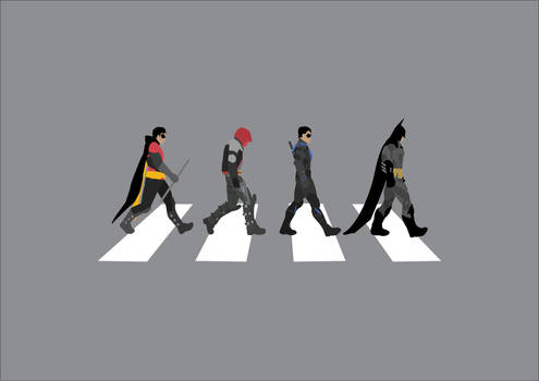 Minimalist Batman Abbey Road