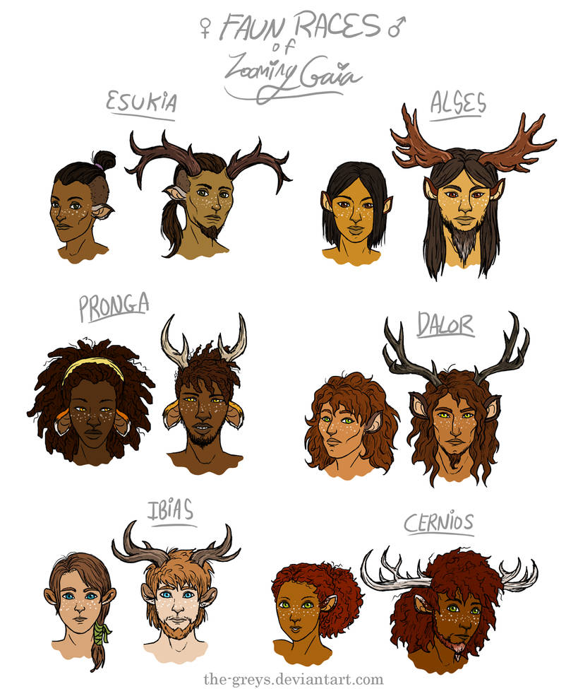 Faun Races of Looming Gaia by The-Greys on DeviantArt