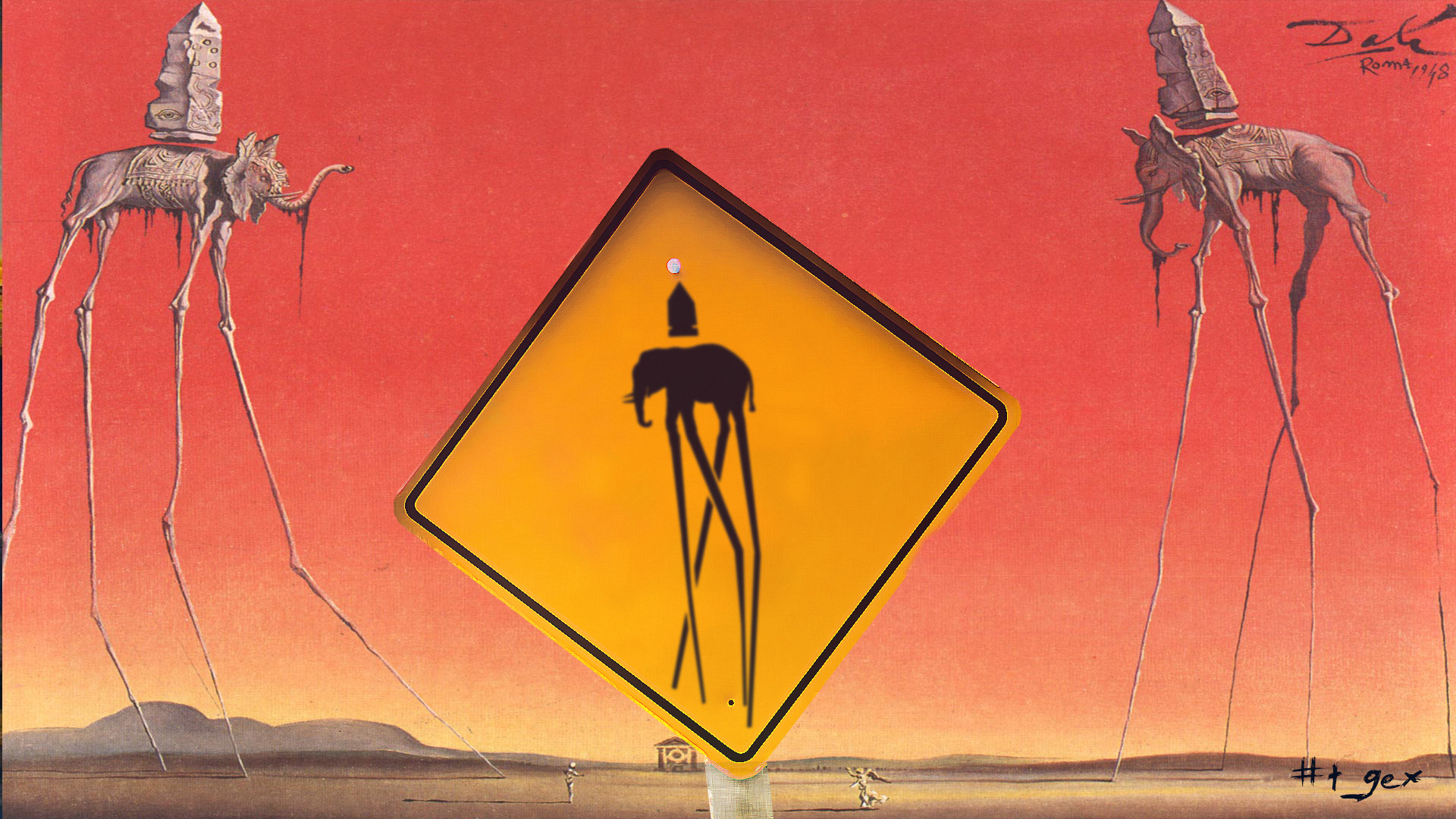 Salvador Dali -The Elephants Painting by TGex on DeviantArt Salvador Dali -The Elephants Painting by TGex on DeviantArt